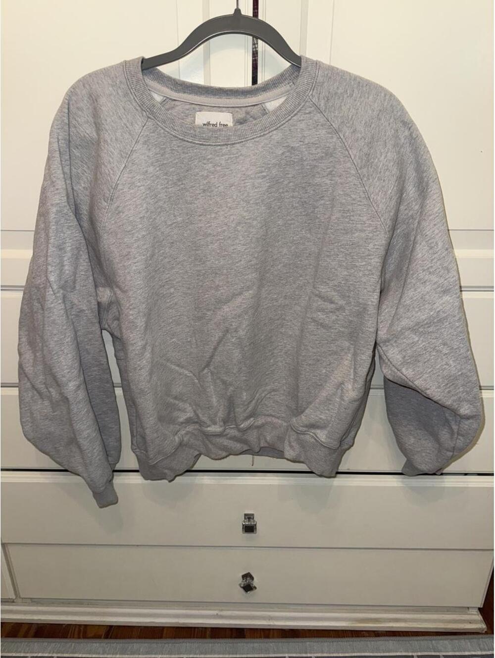 Gray Aritzia Wilfred Free cotton & polyester sweatshirt in a 1X #wilfredfree